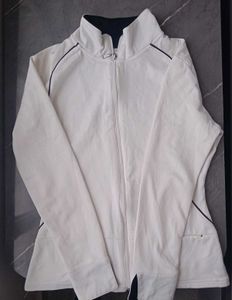 Women's White Zip-Up Jacket