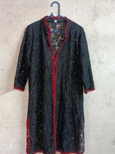 See-through Lace Shrug Top Long Black 🖤