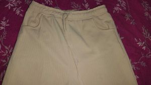 Cream Wide Leg trouser