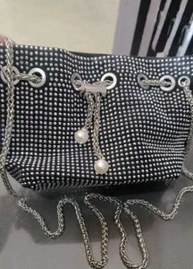 Sparkling Rhinestone Bucket Bag