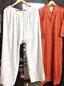 Sale Elegant Ethnic Kurta Set🧡🤍