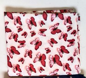 Beautiful Butterfly Print Dress Material