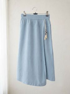 Light Blue Wrap Style Ethnic Skirt