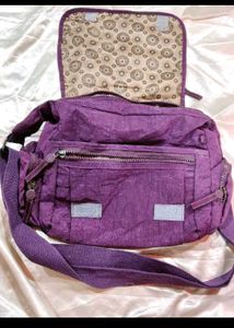 Vibrant Purple Crossbody Messenger Bag