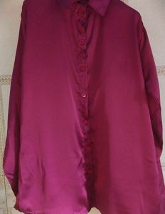 Satin Button-Up Shirt
