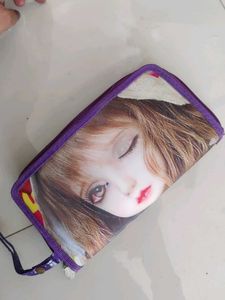Purple Zippered Wallet+freebie