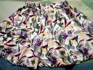 Floral Print Mini Skirt