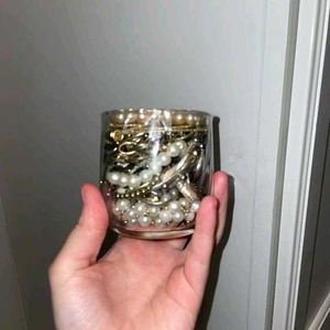 Mystery Jewellery Jar with Assorted Jewelry Collec