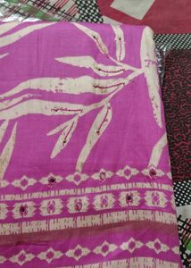 Beautiful Pink Saree with Embellishments