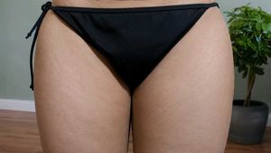 Cute Black Bikini Bottom with Butterfly Detail