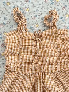 Gingham Ruched Bust Top