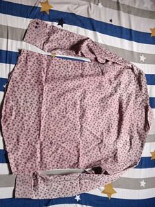 Pearl Men's Pink Leaf Print Shirt