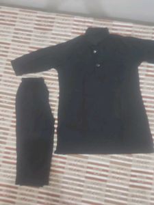 Classic Black Kurta Set for kids