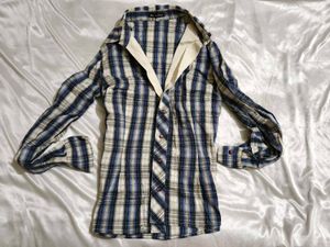 women's deep neck corset Plaid Shirt