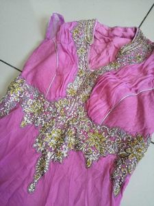 Beautiful Pink Ombre Ethnic Gown