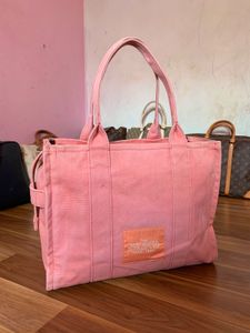 Marc Jacobs Large Canvas Tote Bag – Pink/Coral