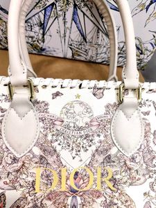 DIOR* *BRAIDED CELESTIAL PRINT HANDBAG WITH WHIPST