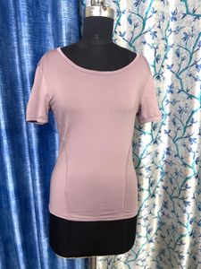 Light Purple Short Sleeve Gym top