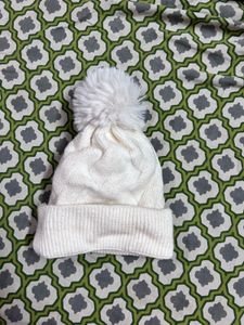 White Knit Beanie