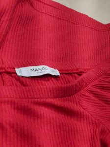 Mango Off-Shoulder Flutter Sleeve Top