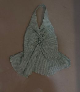 Cute Gingham Halter Top