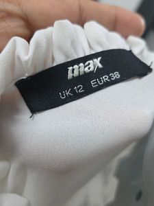 Max White Lace Detail Blouse