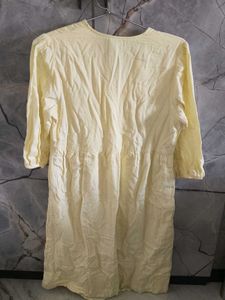 Elegant Yellow Wrap Dress