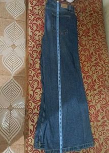 Women's Wide Leg Cropped Jeans,length 109