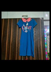 Women's Blue Night T-Shirt Dress