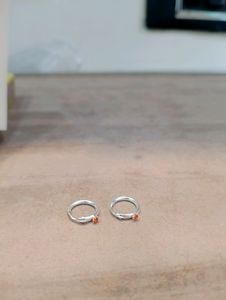 Orange Diamond Bali Pure Silver (Pairs)