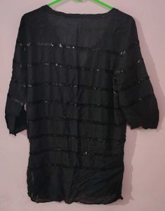Elegant Black Sequin Kurta