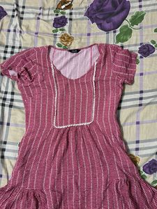 Chic Pink Striped Dress