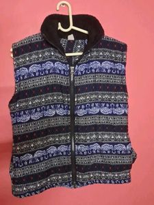 Elephant Print Fleece Lined Jacket