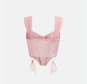 Pink Lace Corset Top