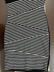 Chic Black &amp; White Striped Dress