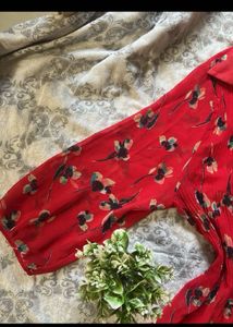 Korean Floral Shirt, Textured &amp; Oversized