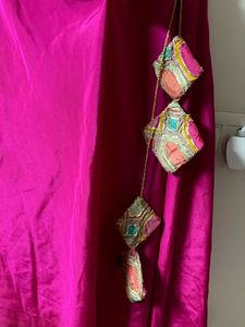 Vibrant Pink  Silk Ethnic Skirt