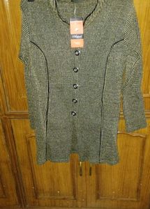 Stylish Striped Buttoned sweater