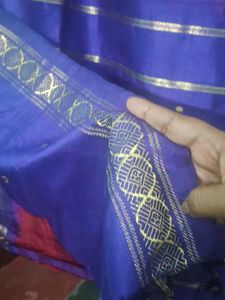 vintage  Maroon &amp; Blue silk saree