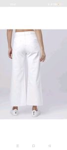 white flared jeans