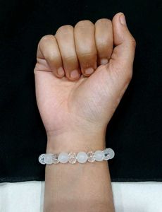 🧿Evil Eye White Beaded Bracelet🤍