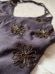 Designer Embellished Halter Neck Top