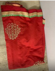 Elegant Red Embroidered Saree