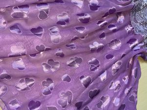 Purple Lace &amp; Heart Print Nightgown