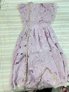 Purple butterfly detail dress