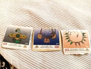 Stamps Set Gems And Jewelry Of Ancient India