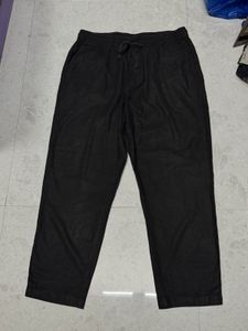 Guess Black Linen Trousers Pants