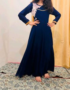 Elegant Navy Blue Maxi Dress