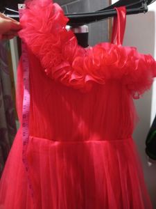 Elegant Red Party Gown