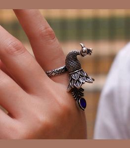 Chic Oxidized German Silver Peocock Ring 💍